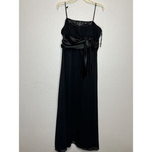 LONG TALL SALLY SLEEVELESS BLACK LONG STRAIGHT EVENING DRESS SIZE: XL
